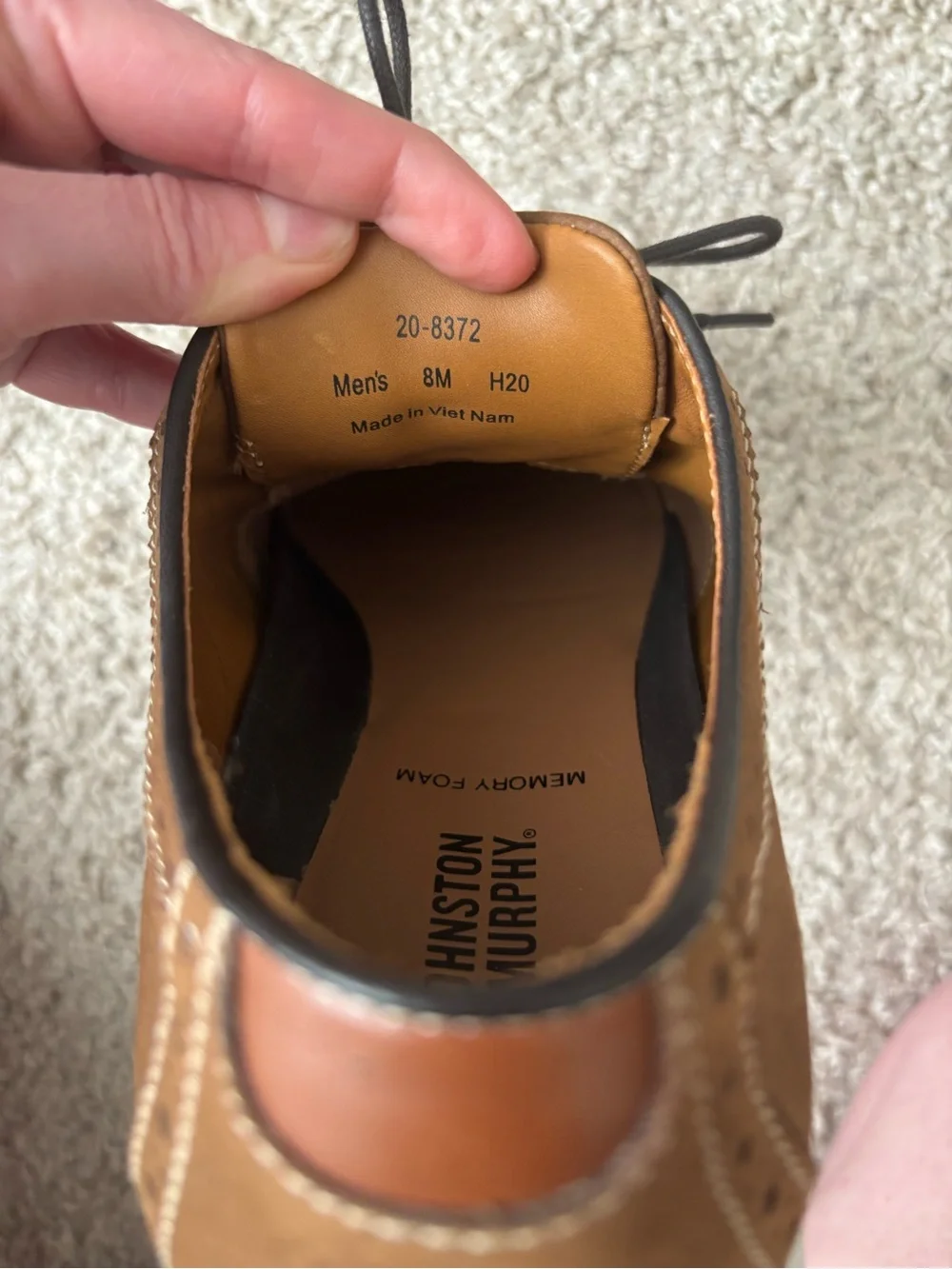 Johnston & Murphy Brown Suede Derby Shoes